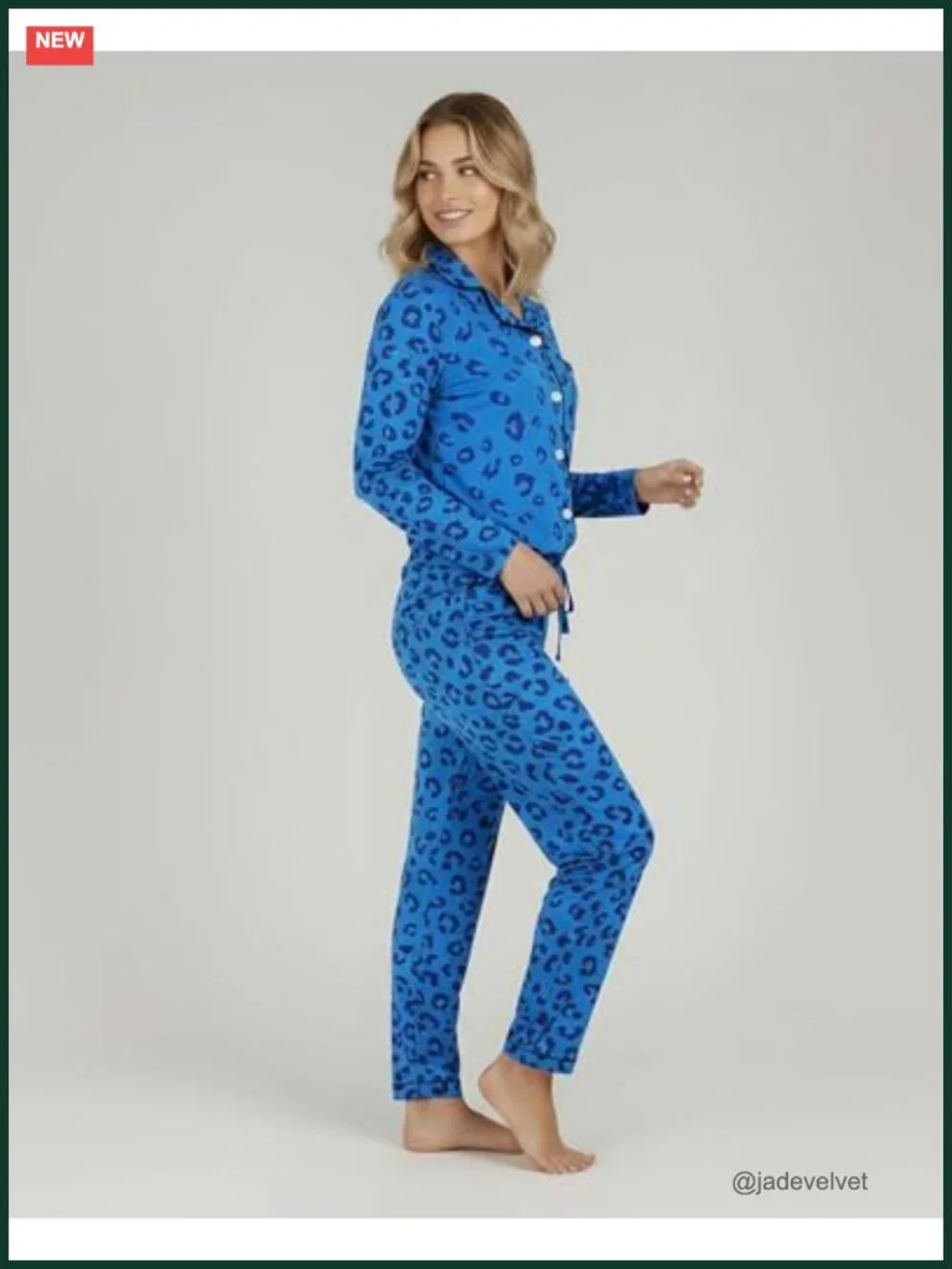 2-Piece Button Down Pajama Set with Lounge Pants
